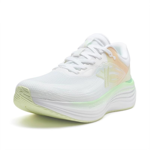 XTEP Кроссовки женские с низким верхом, классические, белые/зеленые/золотисто-желтые хризантемы
