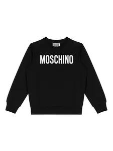 Толстовка с логотипом Moschino Kids, черный
