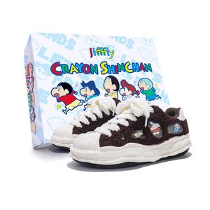 Jifffly Кроссовки Crayon Shinchan x Coverage утепленные противоскользящие лоу-топ для скейтбординга женские - кофе, цвет Coffee