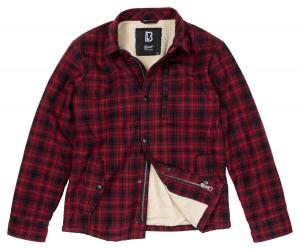 Классическая куртка из шерпы Brandit, красный/черный