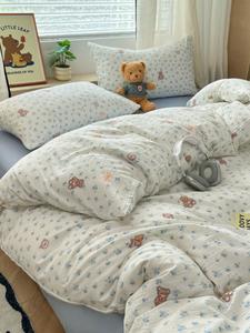 MIDO HOUSE Комплект постельного белья 1,5-спальный, 4 предмета: пододеяльник 200x230 см