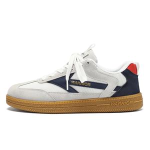 Низкие, износостойкие, противоскользящие мужские туфли для скейтбординга WARRIOR, Gray/White/Dark Blue