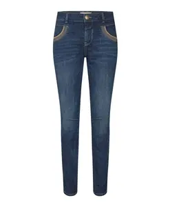 Джинсы синего оттенка со стильными украшениями. Mos Mosh, синий