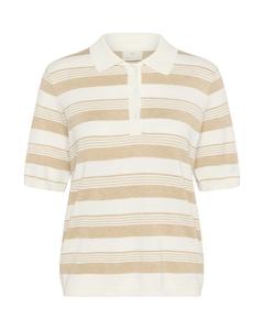 Свитер Kaffe KAlizza, светло-бежевый/темно-бежевый