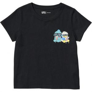 Футболка Sanrio/Three Little Piglets, для детей 3-7 лет UNIQLO, черный