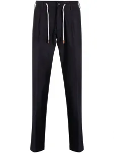 Узкие брюки с кулиской Eleventy, синий