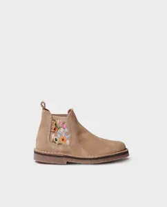 Детские ботинки из замши с резинкой Toni Pons, бежевый