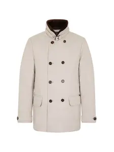 Двубортное пальто с подкладкой на воротнике Moorer, бежевый