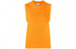 SS22 Вязаный свитер Women's GANNI, желтый