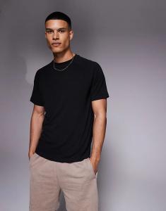 Футболка Icon Performance Jersey свободного кроя, свободного кроя, черного цвета ASOS 4505