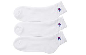 Унисекс носки Mid-Calf Champion, 1 set (3 pack) (белый)