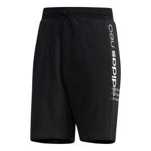 Шорты neo m cs brndd shrt side alphabet printing casual sports shorts black Adidas, черный