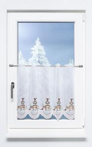 Панельная штора Plauener Spitze - олень палевый зимой (Ш х В) 144см*55см коричневый/коричневый