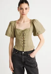 Блузка-Корсаж Gina Tricot, Khaki Green