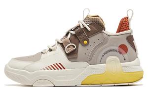 Кеды мужские, обувь для скейтбординга среднего размера белый/коричневый Qiaodan