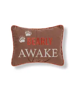 Декоративная подушка Bearly с вышивкой в стиле Дня благодарения, 12 x 16 дюймов C&F Home, brown