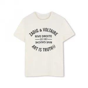 Футболка с короткими рукавами Zadig & Voltaire X60628, бежевый