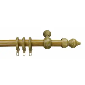 Карниз для штор Thüringen Ø 28 мм, 1-рядный, фиксированная длина Liedeco, Eiche rustikal