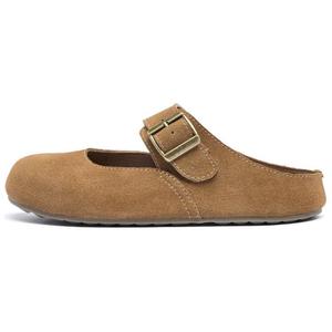 AGSDON Женские бесшумные закрытые тапочки Chestnut, цвет Chestnut