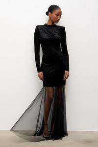 Бархатное платье Answear.LAB, черный