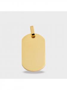 Adeliás Кулон унисекс - кулон из нержавеющей стали с гравировкой и золотым покрытием