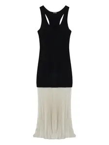 Заден плиссированное платье миди Simkhai, черный