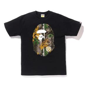 Футболка forest camo big ape head t-shirt 'black beige' A Bathing Ape, черный