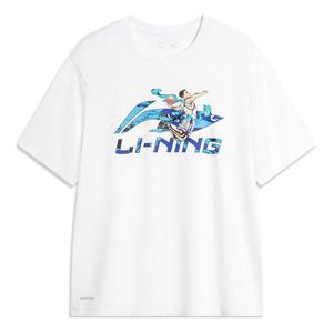Футболка с рисунком в виде комиксов Li-Ning, белый