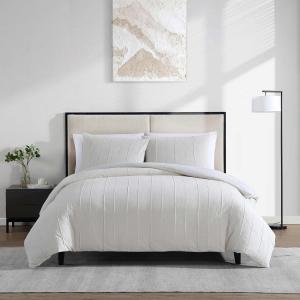 Vera Wang Комплект постельного белья, 3 предмета, 160x200 см, хлопковый перкаль, бежевый цвет с ткаными складками