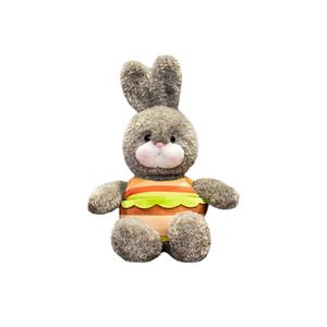 Милые плюшевые куклы Hamburger Puffy Bunny высотой 35см/45см OUYIN, серый