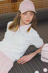 Двухцветная свободная рубашка-поло Rienda, цвет Wht