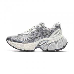 ANTA Женские низкие повседневные кроссовки для увеличения роста Cumulus Gray/Silver/Ivory White