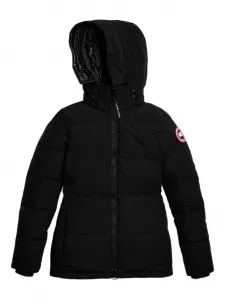 Пуховик с капюшоном и высоким воротником Canada Goose, черный