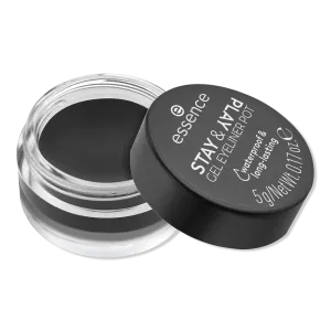 Гелевая подводка для глаз Stay & Play в баночке Essence, Black 01