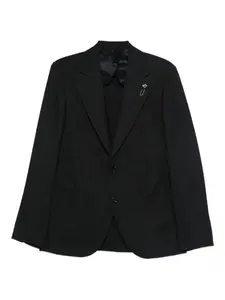 Клетчатый пиджак на пуговицах Lardini, синий