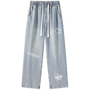 Джинсы Unisex Doraemon, черно-серые