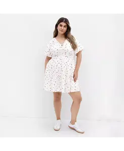 Платье Дафна больших размеров CITY CHIC, белый