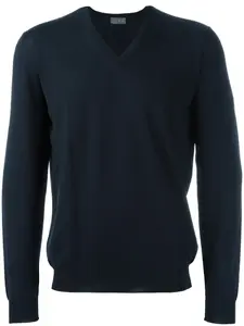 Джемпер с кружевной вставкой Drumohr, синий