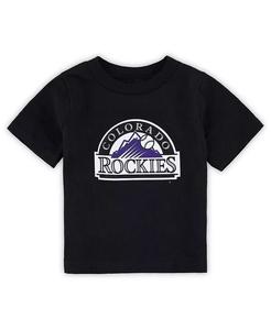 Черная футболка с основным логотипом Colorado Rockies Team Crew для мальчиков и девочек для младенцев Outerstuff, черный