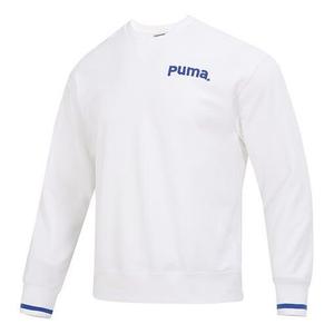Свитер team crew tr logo long sleeve sweater 'white' Puma, белый
