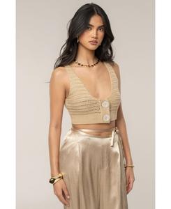 Женский вязаный топ Salmah JLUXLABEL, Beige