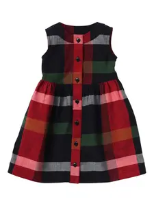 Клетчатое мини-платье familiar, черный