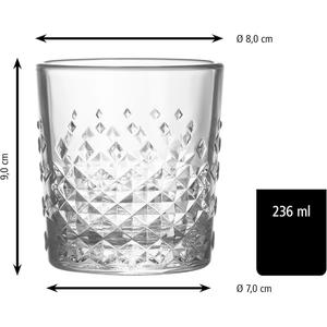 Набор стаканов Rocks Glas -OCULAR-, 236 мл, Ø 8 см, H: 9 см, набор из 12 шт. высококачественное исполнение, современный дизайн Libbey, прозрачный