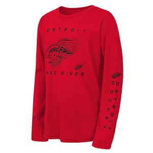 Футболка с длинным рукавом Youth red Detroit Red Wings Seize the Win Outerstuff