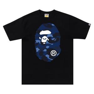 Футболка BAPE Color Camo Big Ape Head, черный/темно-синий