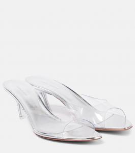 Александра Гласс 60 ПВХ мюли Amina Muaddi, Transparent