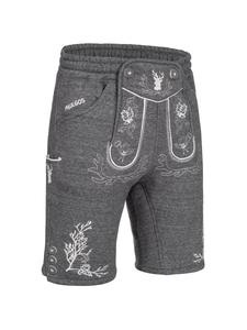 PAULGOS Спортивные брюки в традиционном кожаном стиле, шорты-бермуды JOK3 темно-серого цвета