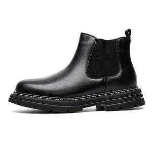 GZZ Челси ботинки мужские черные однослойные, цвет Black Single Layer Shoes