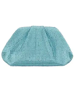 Клатч с кристаллами на рамке Nina, зеленый