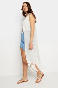 Удлиненный жилет крючком Long Tall Sally, белый